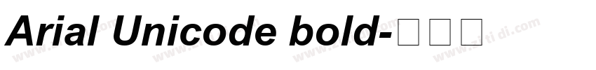 Arial Unicode bold字体转换
